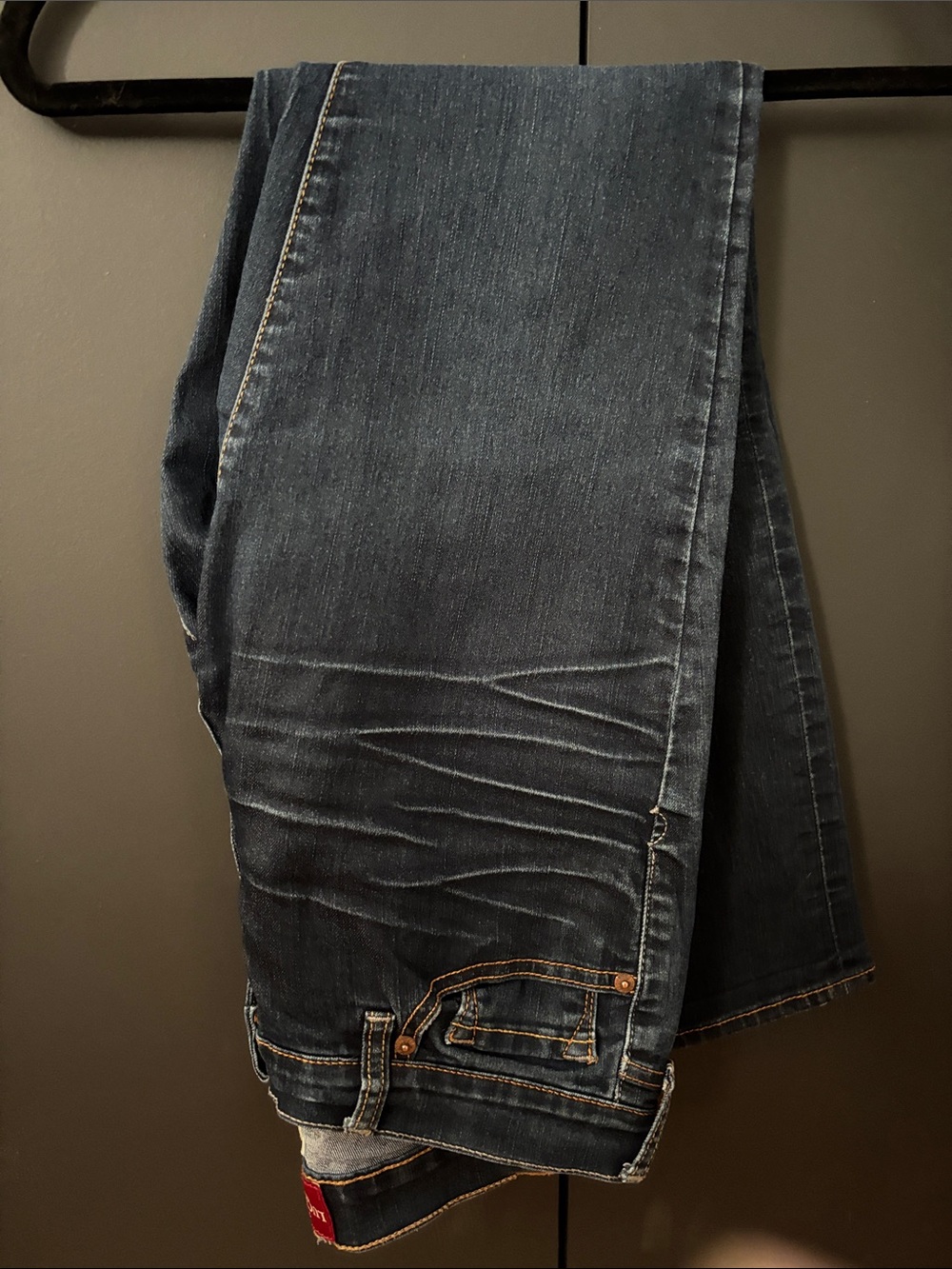 Lucky Brand Charlie Skinny Slim Straight Dark Blue Denim Jeans